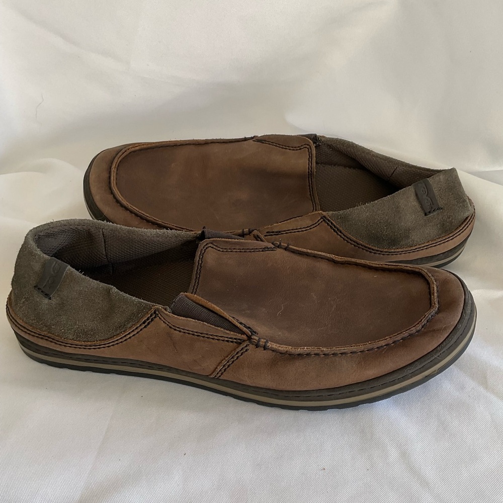 TEVA Men’s Clifton Creek Slip On Shoes Suede Leather Brown US 11.5